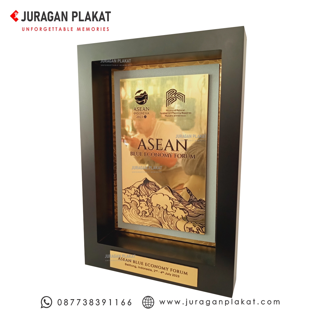 PLAKAT KAYU ASEAN KUNINGAN CUSTOM | juraganplakat.com